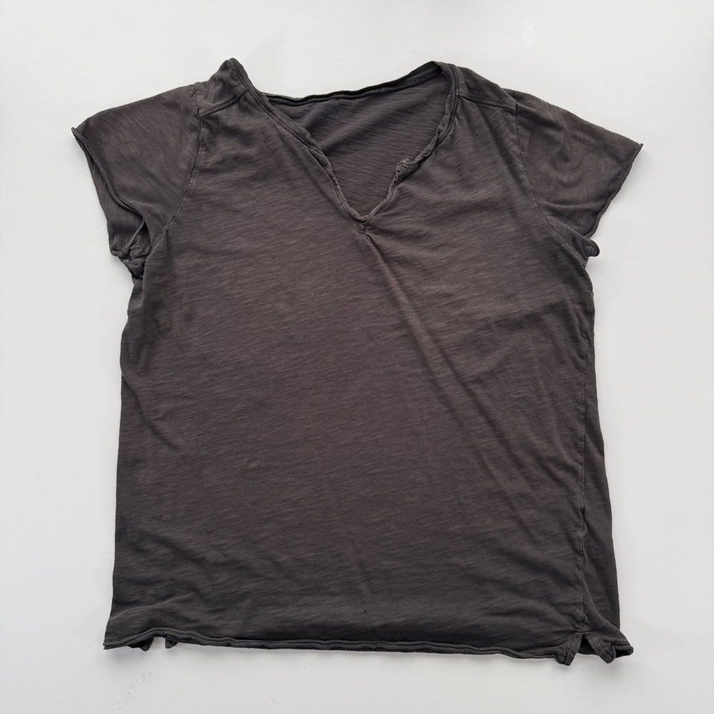 HARTFORD Short Sleeve Slub T-Shirt Womens 1/Small US 4 Gray